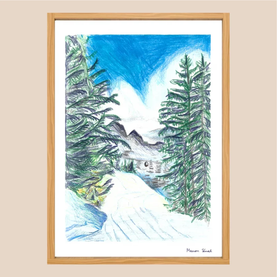 Illustrations Montagnes enneigé