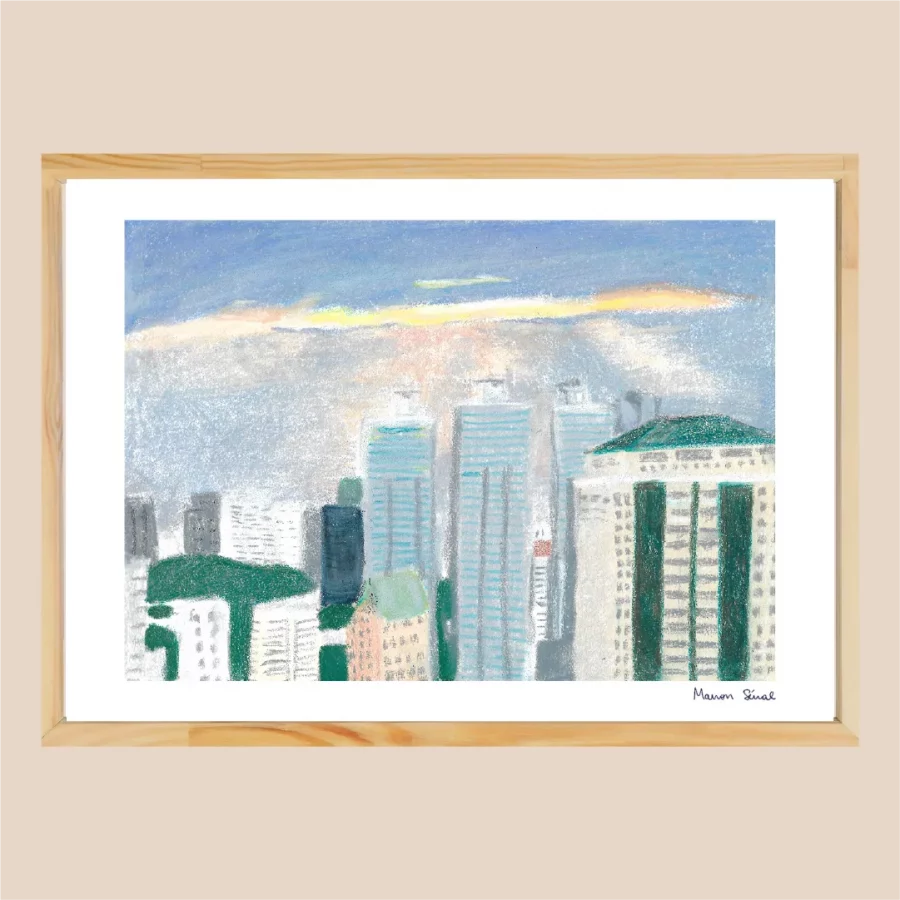 Illustration Bangkok immeubles Japon