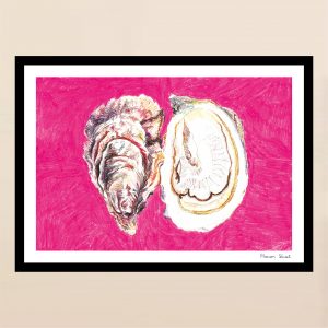 affiche huitre rose