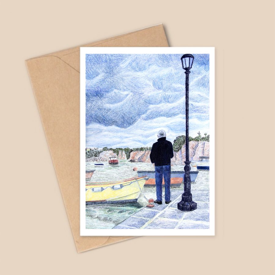Carte postale A6 - Le Pêcheur