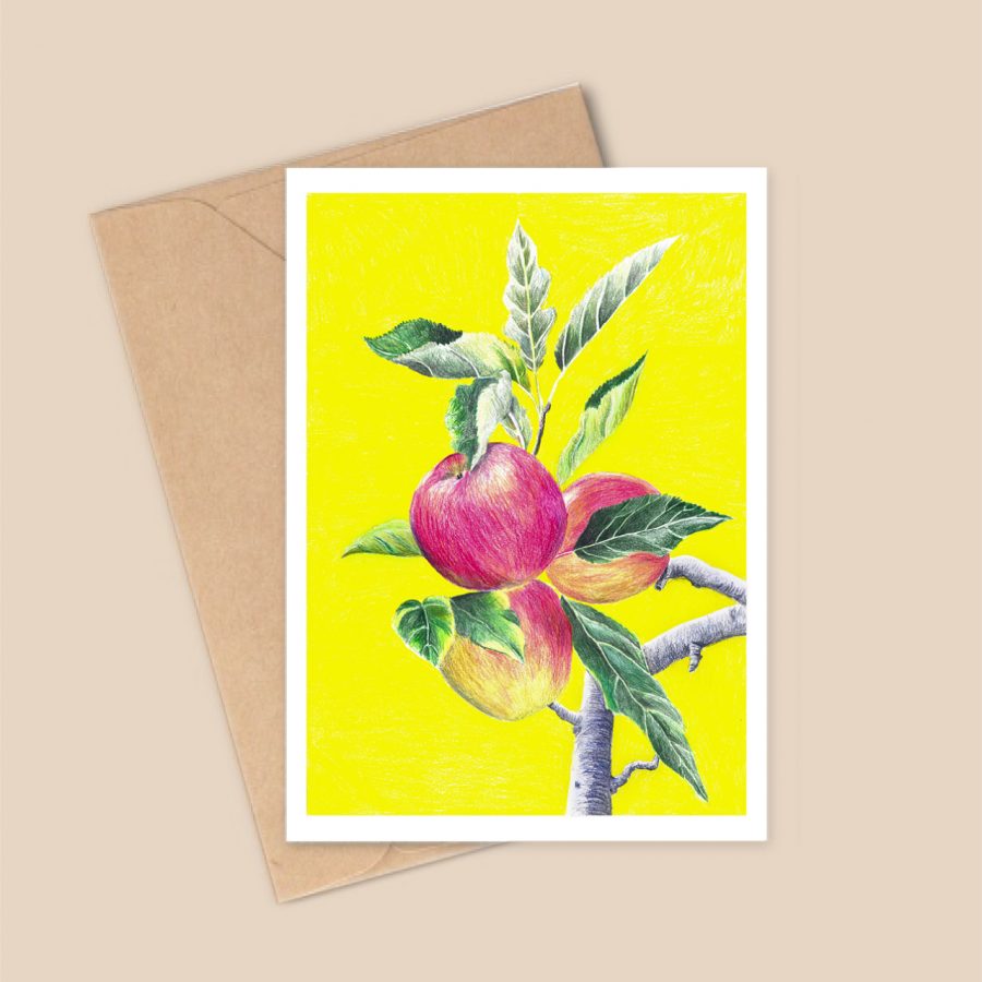 Carte postale A6 - Les Pommes