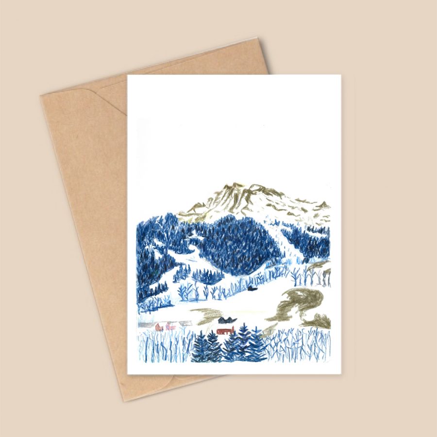 Carte Noël A6 - La Montagne d'en face
