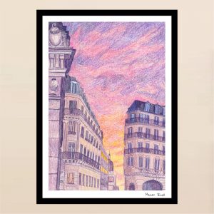 Affiche - Paris - Immeuble