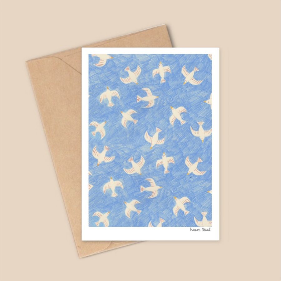 Carte postale A6 - Les Oiseaux