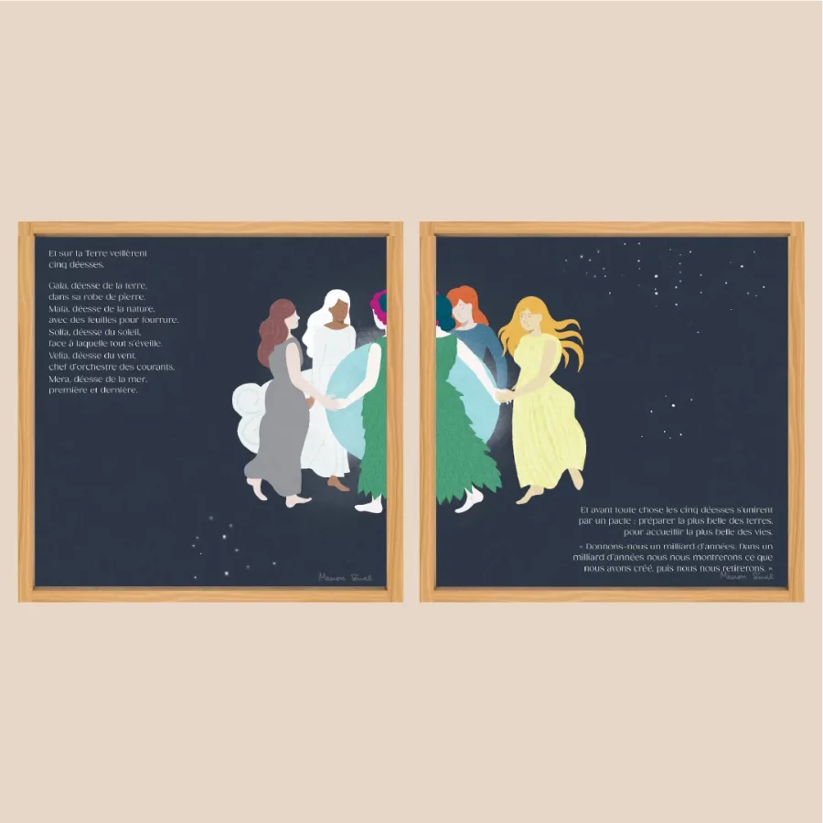 Affiche La Nymphe - La Ronde - décoration chambre d’enfant