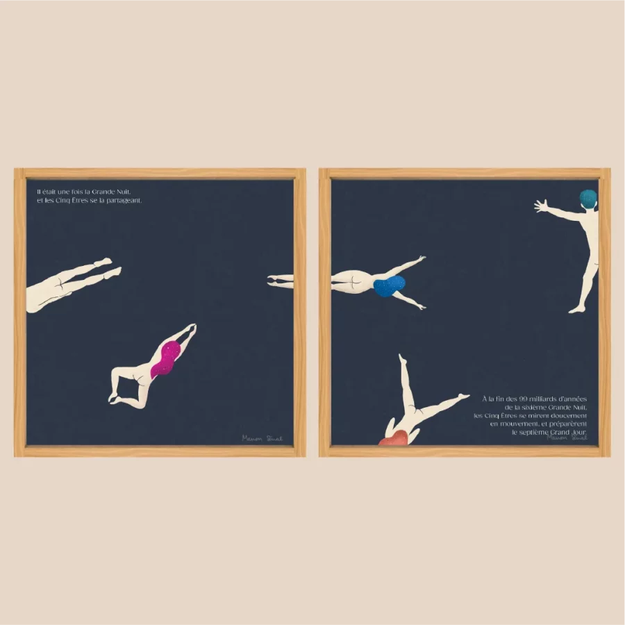 Affiche La Nymphe - Les Nageurs - décoration chambre d’enfant