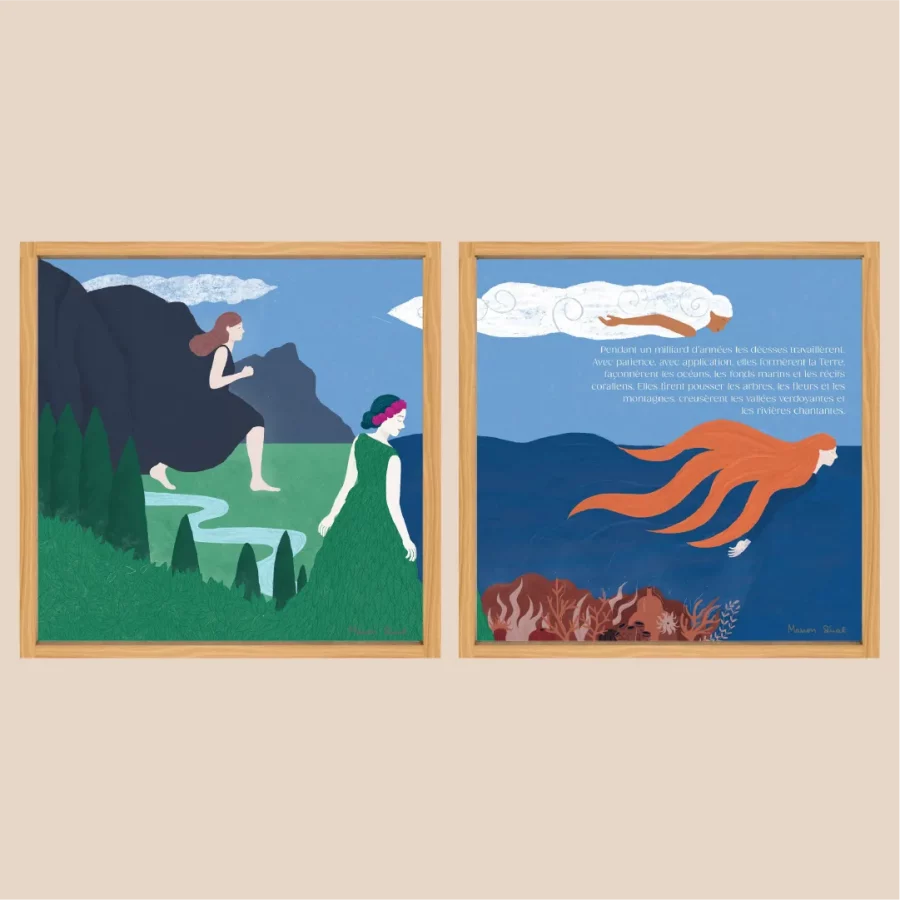 Affiche La Nymphe - Création du monde - décoration chambre d’enfant