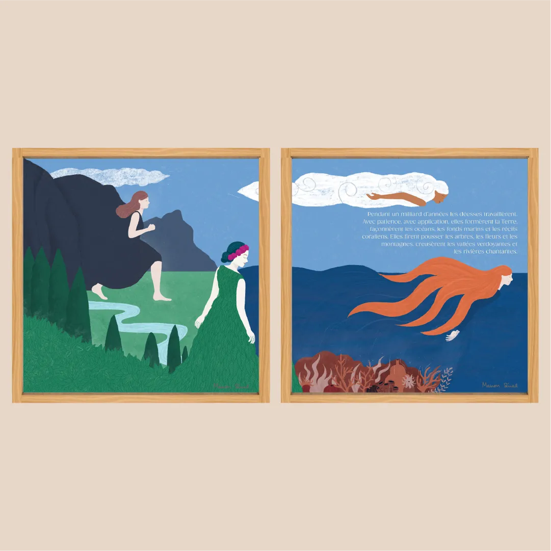 Affiche La Nymphe - Création du monde - décoration chambre d’enfant